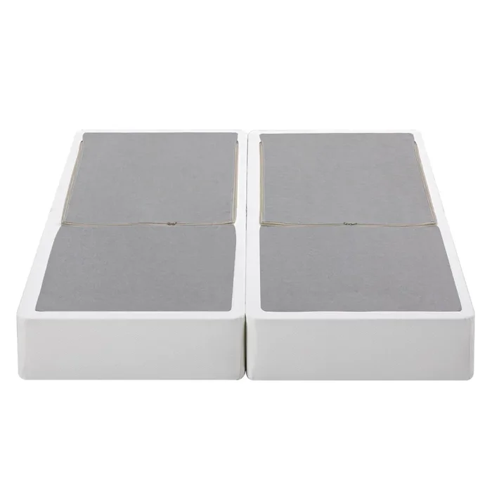 ZINUS 9 Inch Box Spring with Cover, No Assembly Mattress Foundation, Sturdy Metal Structure, Split Queen, White