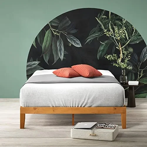 Zinus Alexia Rustic Pine Wood Platform Bed Frame – Sturdy, No Box Spring Needed, King Size