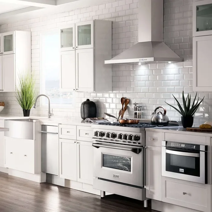 ZLINE 24″ Convertible Wall Mount Range Hood in Stainless Steel with Charcoal Filters, KB-CF-24