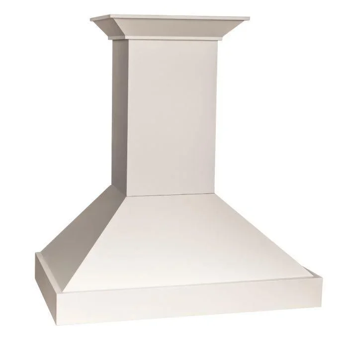 ZLINE 36 in. Wooden Wall Mount Range Hood in White, KBTT-36